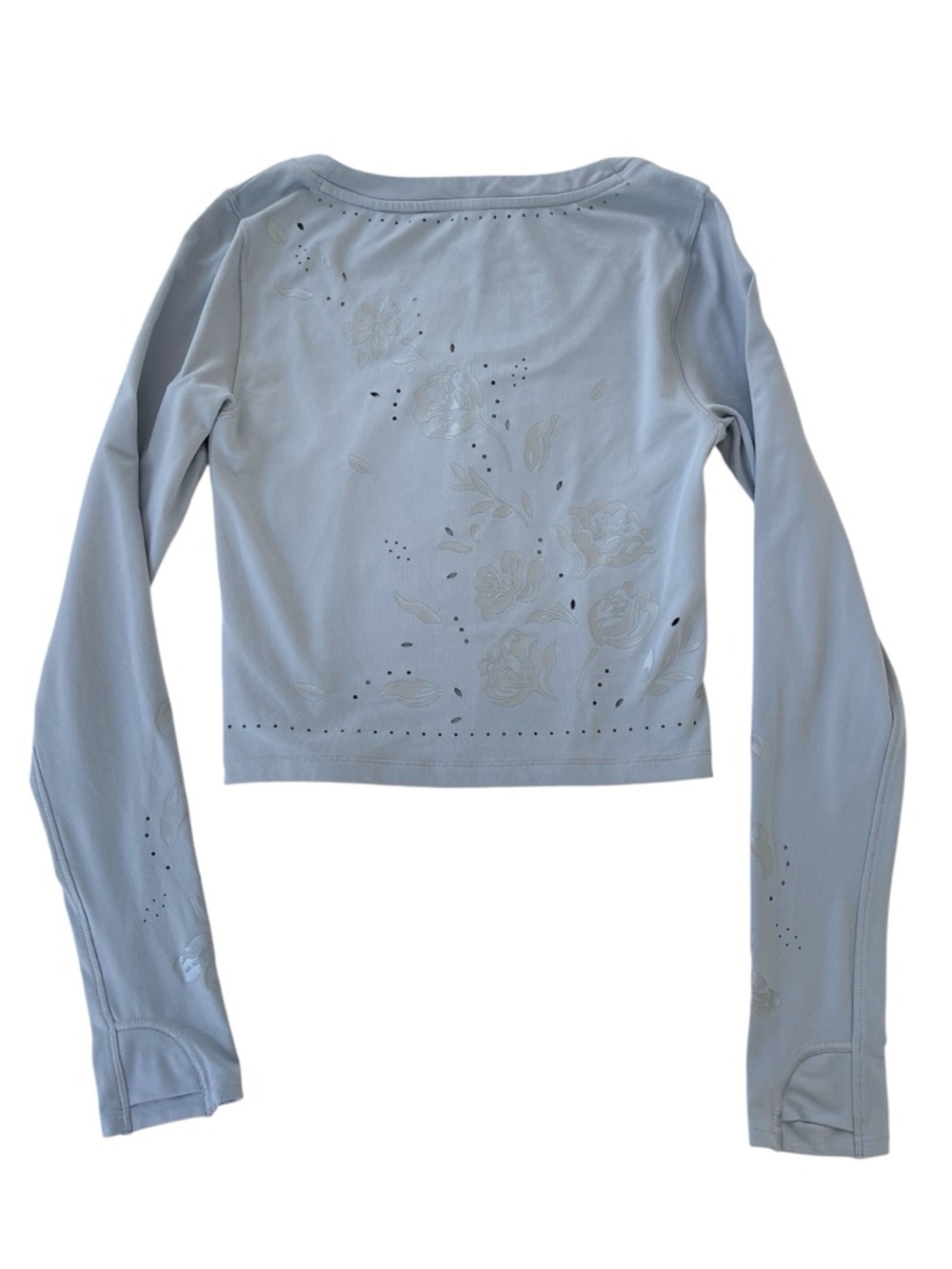 Athleta Slate Floral Long Sleeve Active Jersey Top in size Small - Picture 3 of 3